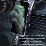 Car Suction Cup Dashboard Automatic Lock Mobile Phone Holder, Style: Glossy Telescopic Base