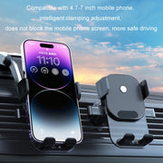 Car Suction Cup Dashboard Automatic Lock Mobile Phone Holder, Style: Black Telescopic