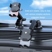 Car Suction Cup Dashboard Automatic Lock Mobile Phone Holder, Style: Orange Air Outlet