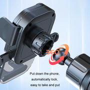 Car Suction Cup Dashboard Automatic Lock Mobile Phone Holder, Style: Orange Waterfall