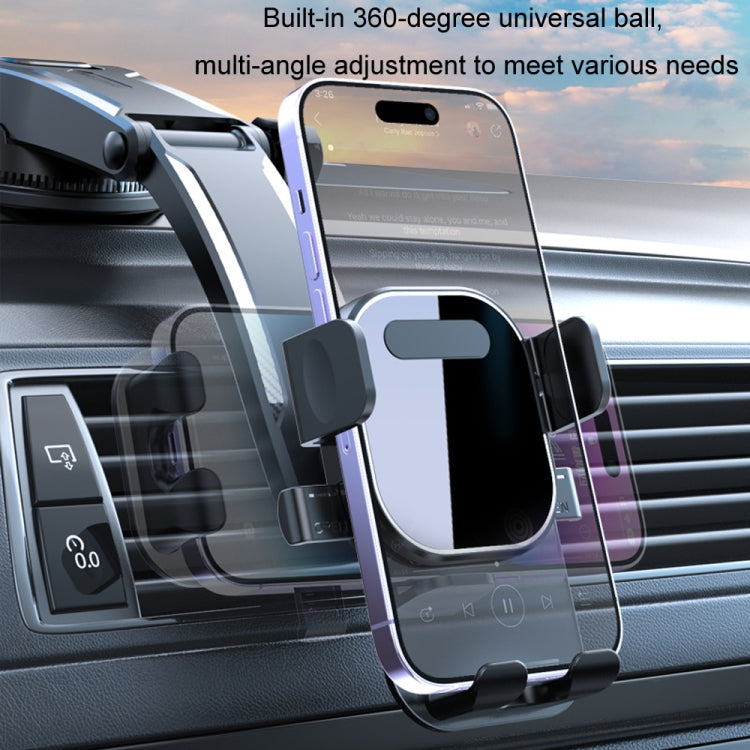 Car Suction Cup Dashboard Automatic Lock Mobile Phone Holder, Style: Orange Waterfall