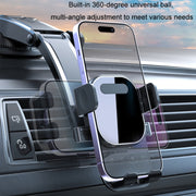 Car Suction Cup Dashboard Automatic Lock Mobile Phone Holder, Style: Glossy Waterfall Base