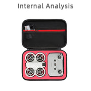 For DJI Neo Fly More Combo Carrying Case Handbag Protective Box(Black + Red Inner)