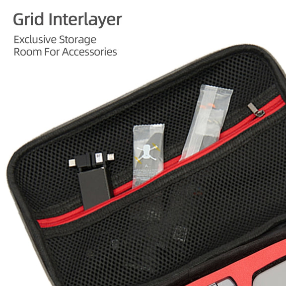 For DJI Neo Fly More Combo Carrying Case Handbag Protective Box(Black + Red Inner)
