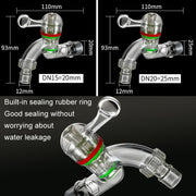2pcs 4-points 20mm Plastic Transparent Faucet Household Anti-freezing Water Catch Hose