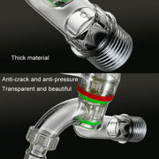 2pcs 6-points 25mm Plastic Transparent Faucet Household Anti-freezing Water Catch Hose