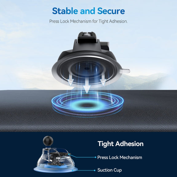 TELESIN Magnetic Suction Car Phone Mount 360 Degree Rotation Phone Holder