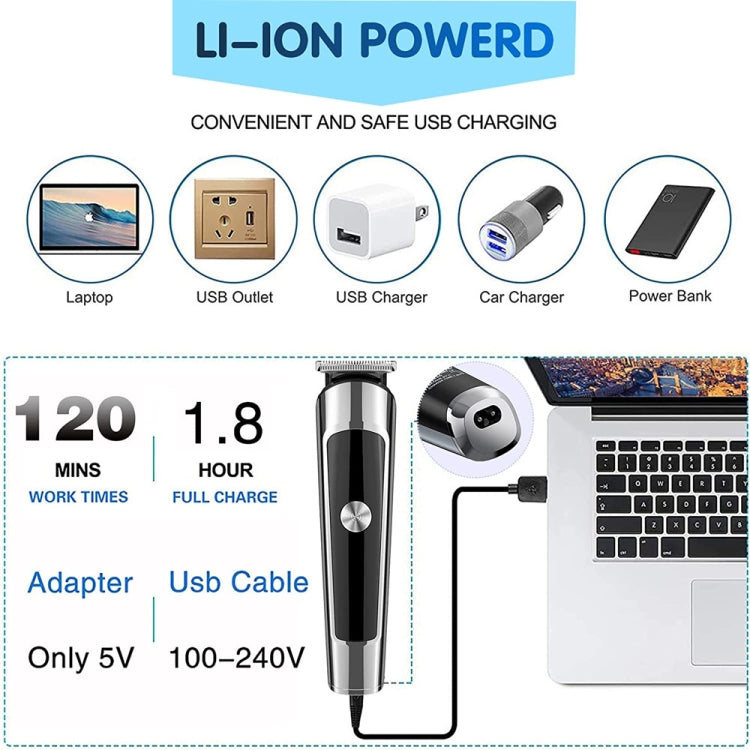 6 in 1 Men Water-resistant Electric Hair Trimmer Kit Nose Trimmer, Mustache Trimmer Body Shaver 8788