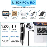6 in 1 Men Water-resistant Electric Hair Trimmer Kit Nose Trimmer, Mustache Trimmer Body Shaver 8988