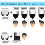 6 in 1 Men Water-resistant Electric Hair Trimmer Kit Nose Trimmer, Mustache Trimmer Body Shaver 8788