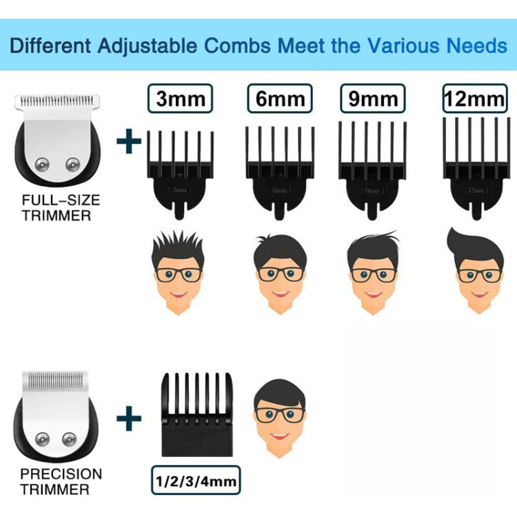 6 in 1 Men Water-resistant Electric Hair Trimmer Kit Nose Trimmer, Mustache Trimmer Body Shaver 8788