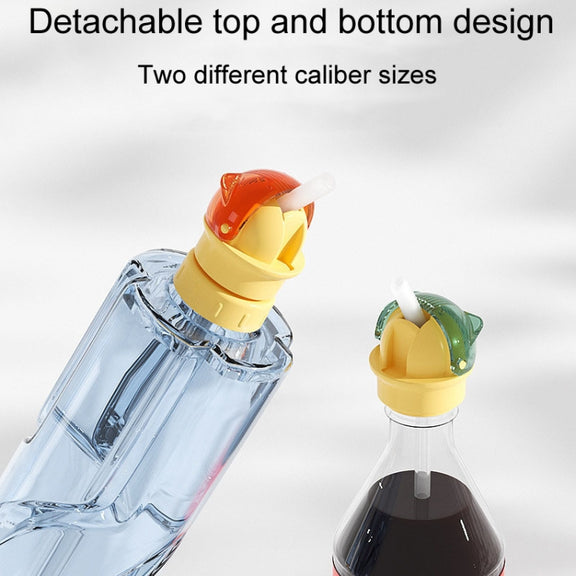 Children Anti Choking Bottle Cap Portable Universal Bottle Closure Converter(Red)