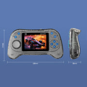 Q8 Handheld Game Console 3.0 Inch Screen Support TV Connection Built In 800 Games Singles Transparent Gray