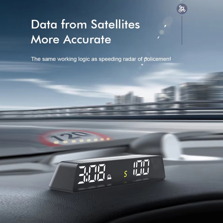 Head-up Display USB Powered High-definition Vehicle Code Altitude Meter(Blue White)