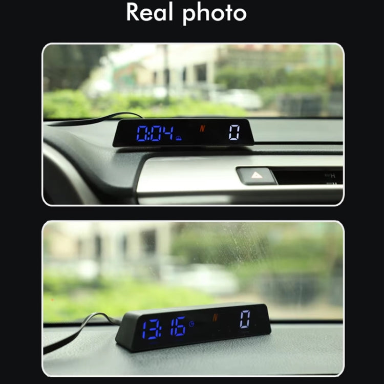 Head-up Display USB Powered High-definition Vehicle Code Altitude Meter(Blue White)