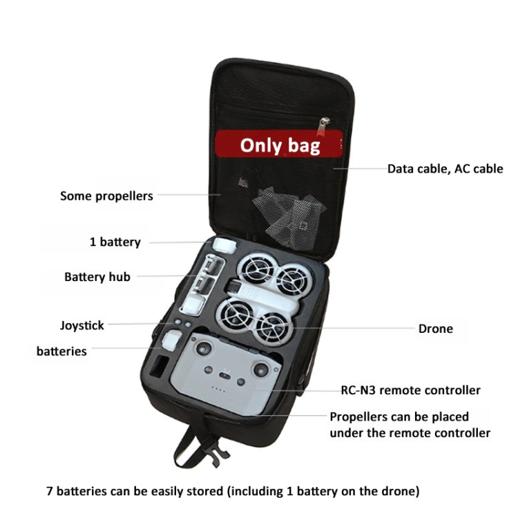 For DJI Neo Fly More Combo BKANO Storage Bag Portable Shoulder Bag With 2 Front Pockets - free shipping - PMC Jewellery - Order now!
