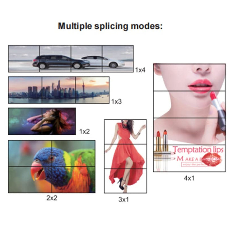 4K 2x2 HDMI Video HD Splice Support HDMI / DVI Input 4CH HDMI Output UK Plug - Splitter by PMC Jewellery | Online Shopping South Africa | PMC Jewellery | Buy Now Pay Later Mobicred