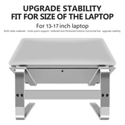 Desktop Aluminum Alloy Heightened Heat Dissipation Laptops Stand(Silver)
