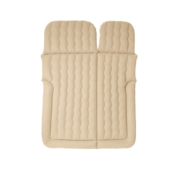 Inflatable Mattress For Car Travel SUV Rear Seat/Trunk, Color: Beige