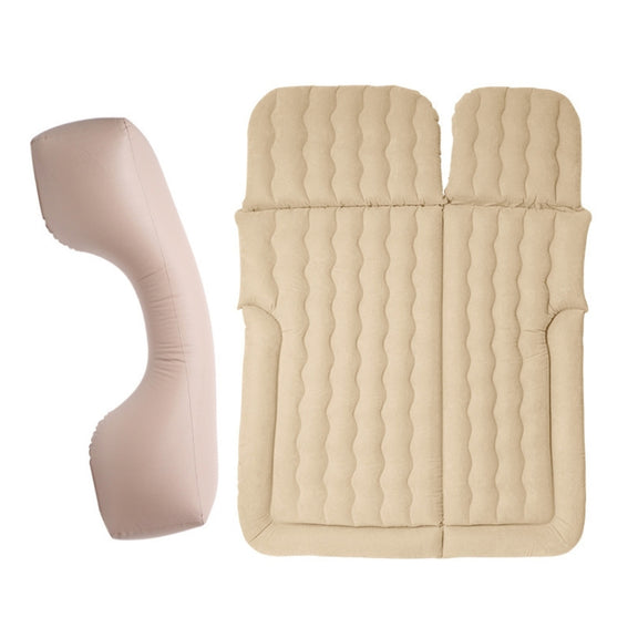 Inflatable Mattress For Car Travel SUV Rear Seat/Trunk, Color: Beige Dual-purpose Long Pier