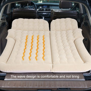 Inflatable Mattress For Car Travel SUV Rear Seat/Trunk, Color: Beige Dual-purpose Square Pier