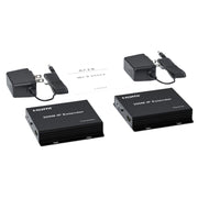 300m IP HDMI Extender HD Video Transmission, Transmitter + Receiver UK Plug(Black)