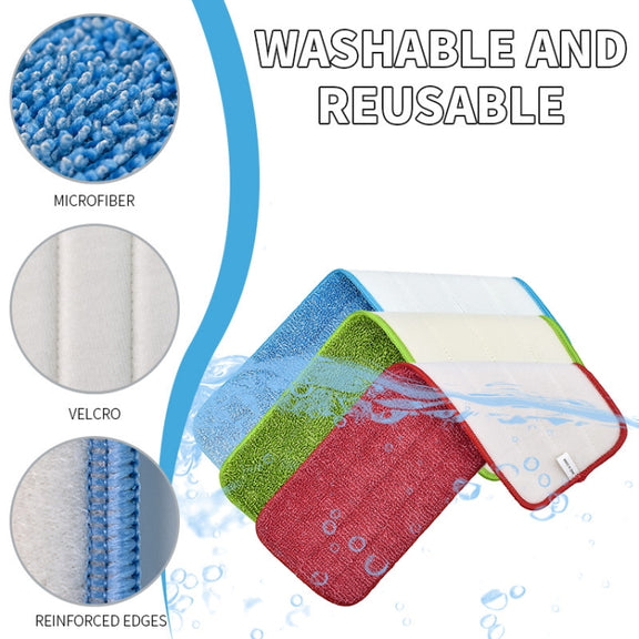 Spray Mop Replacement Pads Reusable Microfiber Floor Mops Refills 14x46cm Red