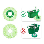 For Libman Tornado Spin Mop Microfiber Mop Pad Replacement Parts(White)