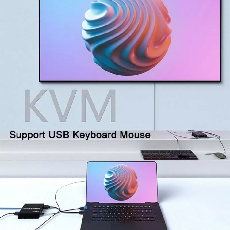 200m HDMI KVM IP Network Cable Extender H.264 Mouse Keyboard Extender UK Plug(Black) - Amplifier by PMC Jewellery | Online Shopping South Africa | PMC Jewellery | Buy Now Pay Later Mobicred