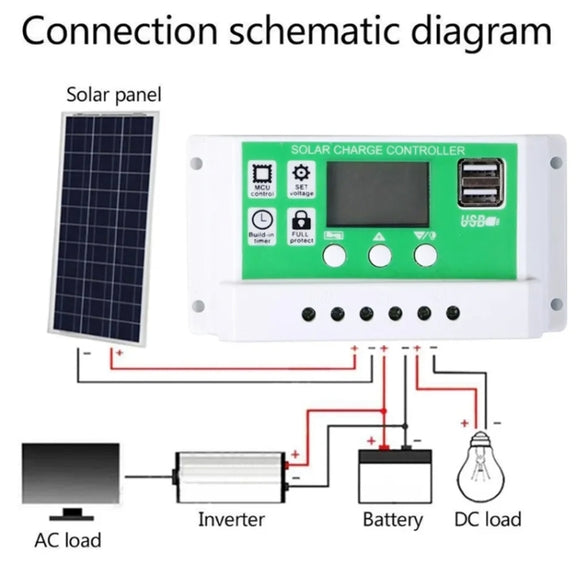 10A 12V PWM Solar Cell Panel Charger Controller Lithium-ion Lead-acid Battery Solar Controller