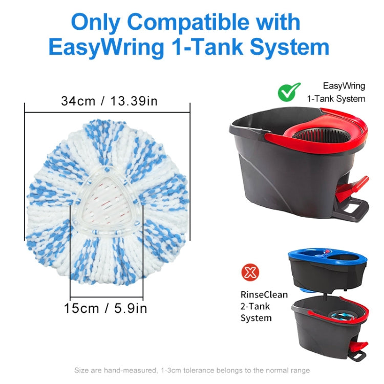 For Vileda / O-Cedar EasyWring Spin Mop Replacement Pad Microfiber Rag(Red) - Handheld Cleaner & Mops by PMc TechLife | Online Shopping South Africa | PMc TechLife | Buy Now Pay Later Mobicred