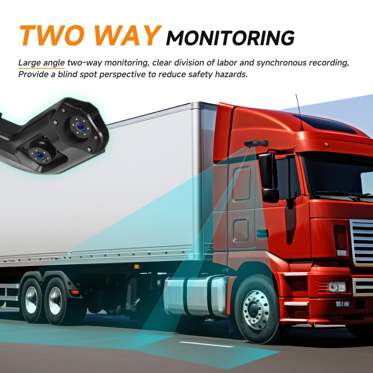 10.36 inch Wired HD 1 Drag 1 Blind Zone Monitor Universal AHD Reversing Kit Left(Standard)
