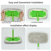For Swiffer Sweeper and Other 10-inch Flat Mop Replacement Pads Coral Fleece Gray