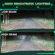 Pair 150W Four Copper Tube 24 LED Spotlight Car Headlight, Bulb: H7
