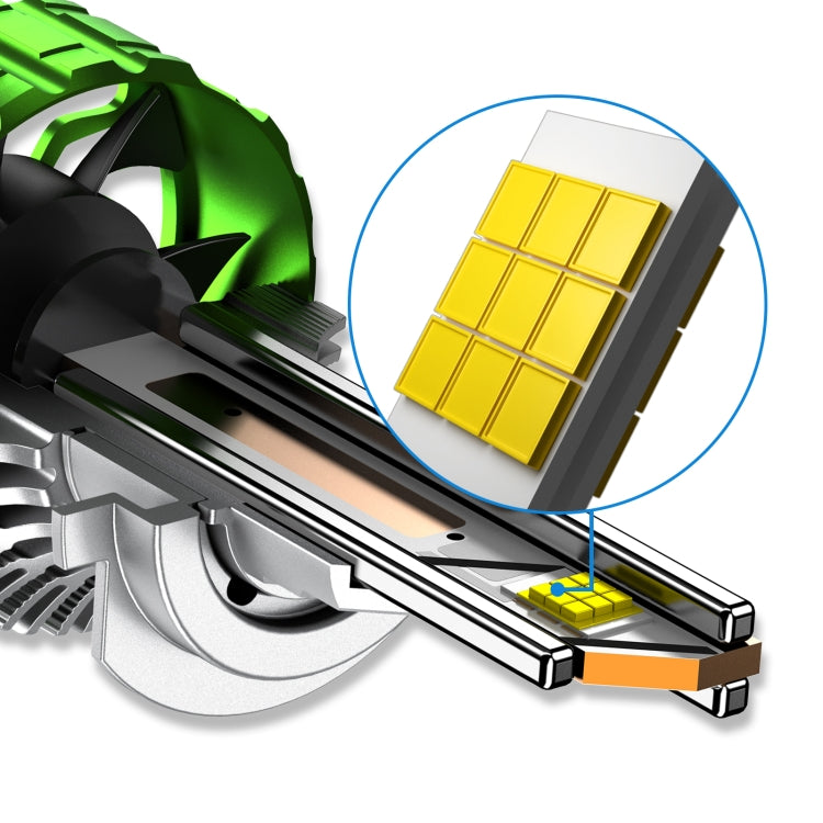 100W LED Double Copper Tube Aluminum Alloy Water-resistant Car Headlight, Bulb: H4