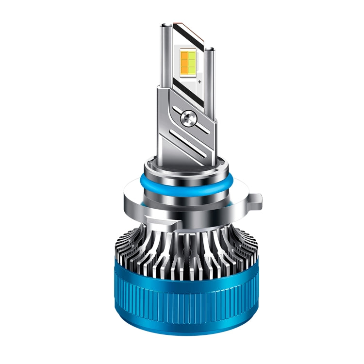 50W Three-color LED Double Copper Tube Aluminum Alloy Headlight, Bulb: 9005 - free shipping - PMC Jewellery - Order now!