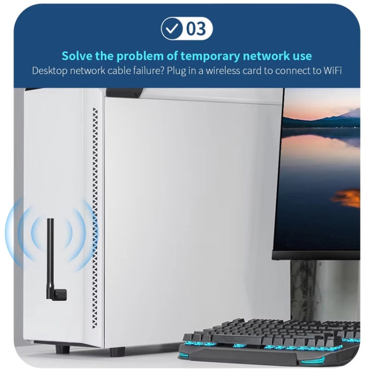 COMFAST CF-940F  300Mbps WiFi6 USB Adapter 2.4GHz WiFi Antena Wireless Network Card - USB Network Adapter by COMFAST | Online Shopping South Africa | PMC TechLife | Buy Now Pay Later Mobicred