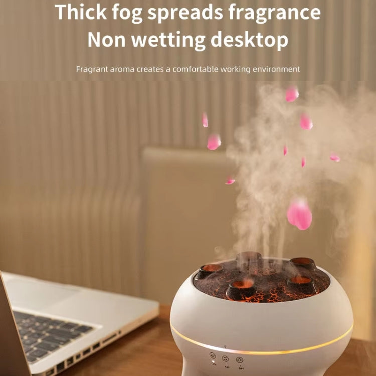 Dynamic Multi-Spray Aromatherapy Diffuser With Colorful Lights Remote Control Humidifier EU Plug(V80 Spit Circle Upgrade Model)