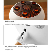 Dynamic Multi-Spray Aromatherapy Diffuser With Colorful Lights Remote Control Humidifier EU Plug(V80 Spit Circle Upgrade Model)