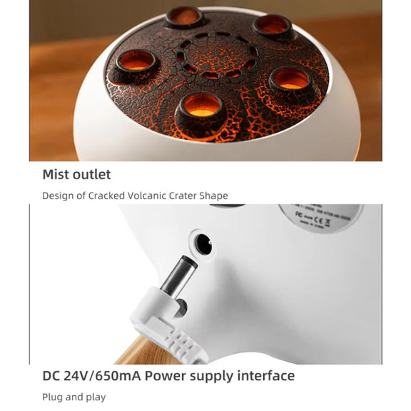 Dynamic Multi-Spray Aromatherapy Diffuser With Colorful Lights Remote Control Humidifier US Plug(V80 Spit Circle Upgrade Model)