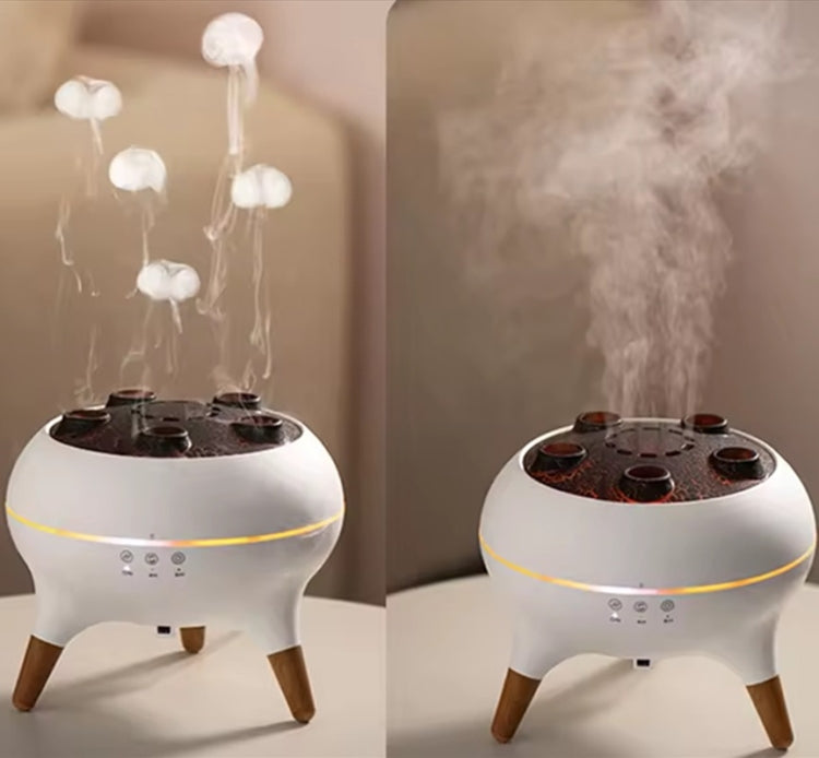 Dynamic Multi-Spray Aromatherapy Diffuser With Colorful Lights Remote Control Humidifier US Plug(V80 Spit Circle Upgrade Model)