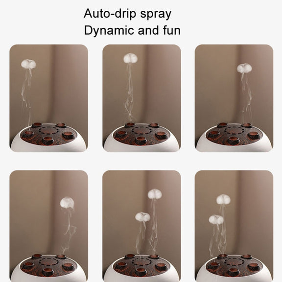 Dynamic Multi-Spray Aromatherapy Diffuser With Colorful Lights Remote Control Humidifier UK Plug(V80 Spit Circle Upgrade Model)