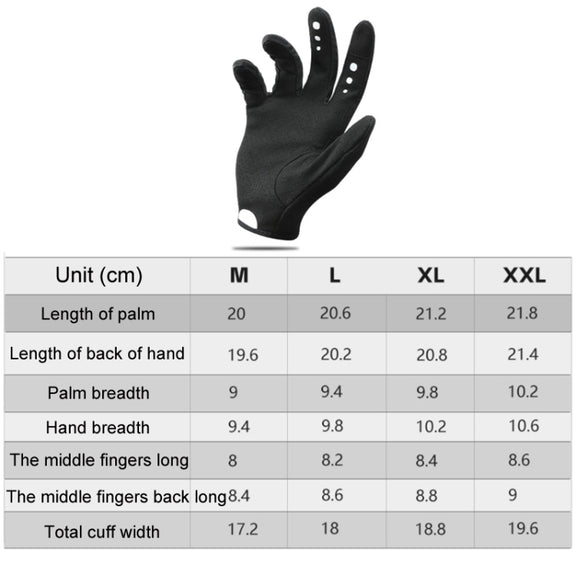WEST BIKING Cycling Anti-slip Breathable Touch Screen Gloves, Size: L(Black)