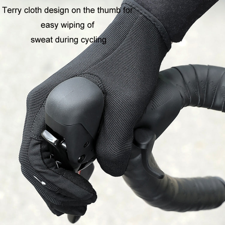 WEST BIKING Cycling Anti-slip Breathable Touch Screen Gloves, Size: L(Black)