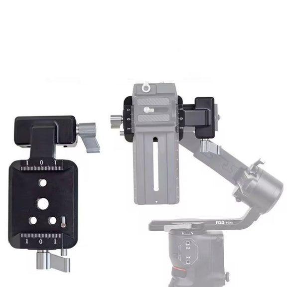 For DJI Ronin RS 3 Pro / RS 3 / RS 2 Vertical Shooting Plate Mount Stabilizer Accessories(Gray)