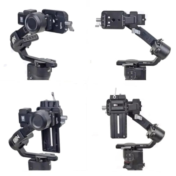 For DJI Ronin RS 3 Pro / RS 3 / RS 2 Vertical Shooting Plate Mount Stabilizer Accessories(Gray)