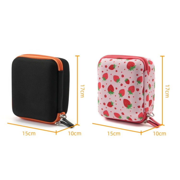 Cwatcun D156 Large Portable Storage Bag Small Microslice Hard Shell Camera Bag(Strawberry Pink) - free shipping - PMC TechLife - Order now!