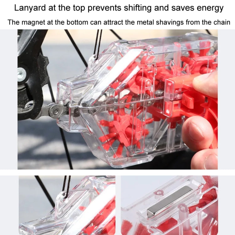 Bicycle Chain Cleaner Visual Immersion Chain Cleaner Brush Road Bike Cleaning Tool(Transparent) - Maintenance tools by PMC TechLife | Online Shopping South Africa | PMC TechLife | Buy Now Pay Later Mobicred