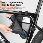 WEST BIKING Bicycle Crossbar Triangle Bag Cycling Equipment Tool Bag(Black)