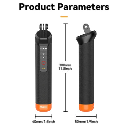TELESIN Bluetooth Buoyancy Bar 15m Waterproof Depth  For GoPro HERO13 / 12 / 11 / 10 / 9 / 8 Black - free shipping - PMC Jewellery - Order now!